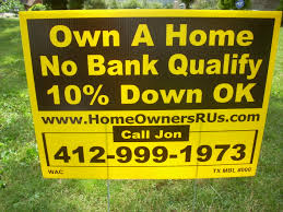 rent-to-buy sign